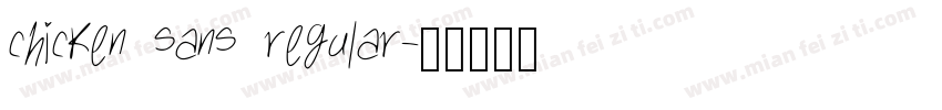 chicken sans regular字体转换